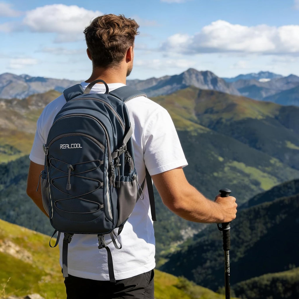 RealCool Hiking Backpack for Men Women,20L Lightweight Waterproof Travel Camping Backpack Hiking Daypack for Cycling Running,Blue 20L Blue