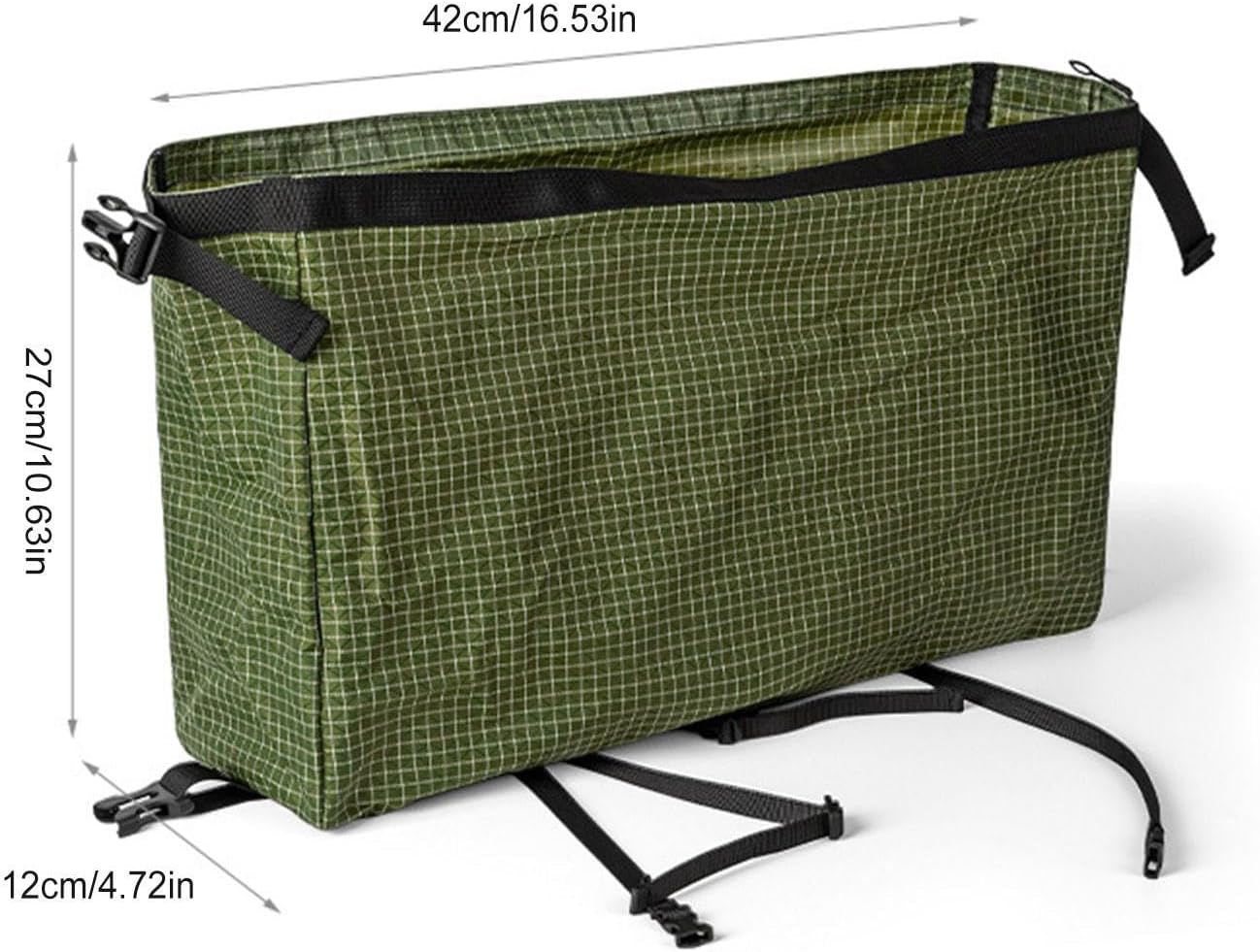 Backpack Accessory Pouch - Large Capacity Accessory Pouch, Waterproof Extension Storage Pocket, Adjustable Strap Outdoor Bag For Backpack | Multi Purpose Gear For Climbing Fishing Gym Travel Trekking Army Green