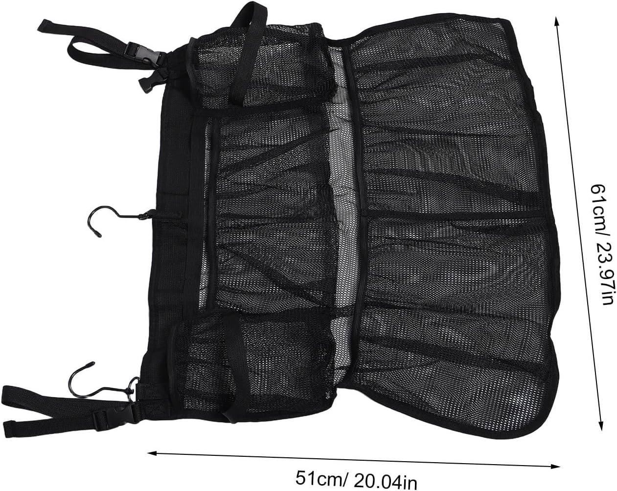 FUOYLOO Trampoline Shoes Bag: Mesh Pocket for Glasses/Water Bottle - Hanging Trampoline Poolside Sundries Holder for Pool Use, Fast Drying & Breathable Fabric, 24x20 Inch