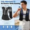 Zacro Running Hydration Vest Backpack, Running Vest with 2L Water Bladder for Men Women, Lightweight Water Backpack for Running, Hiking, Climbing, Camping, Cycling Black