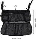 FUOYLOO Trampoline Shoes Bag: Mesh Pocket for Glasses/Water Bottle - Hanging Trampoline Poolside Sundries Holder for Pool Use, Fast Drying & Breathable Fabric, 24x20 Inch