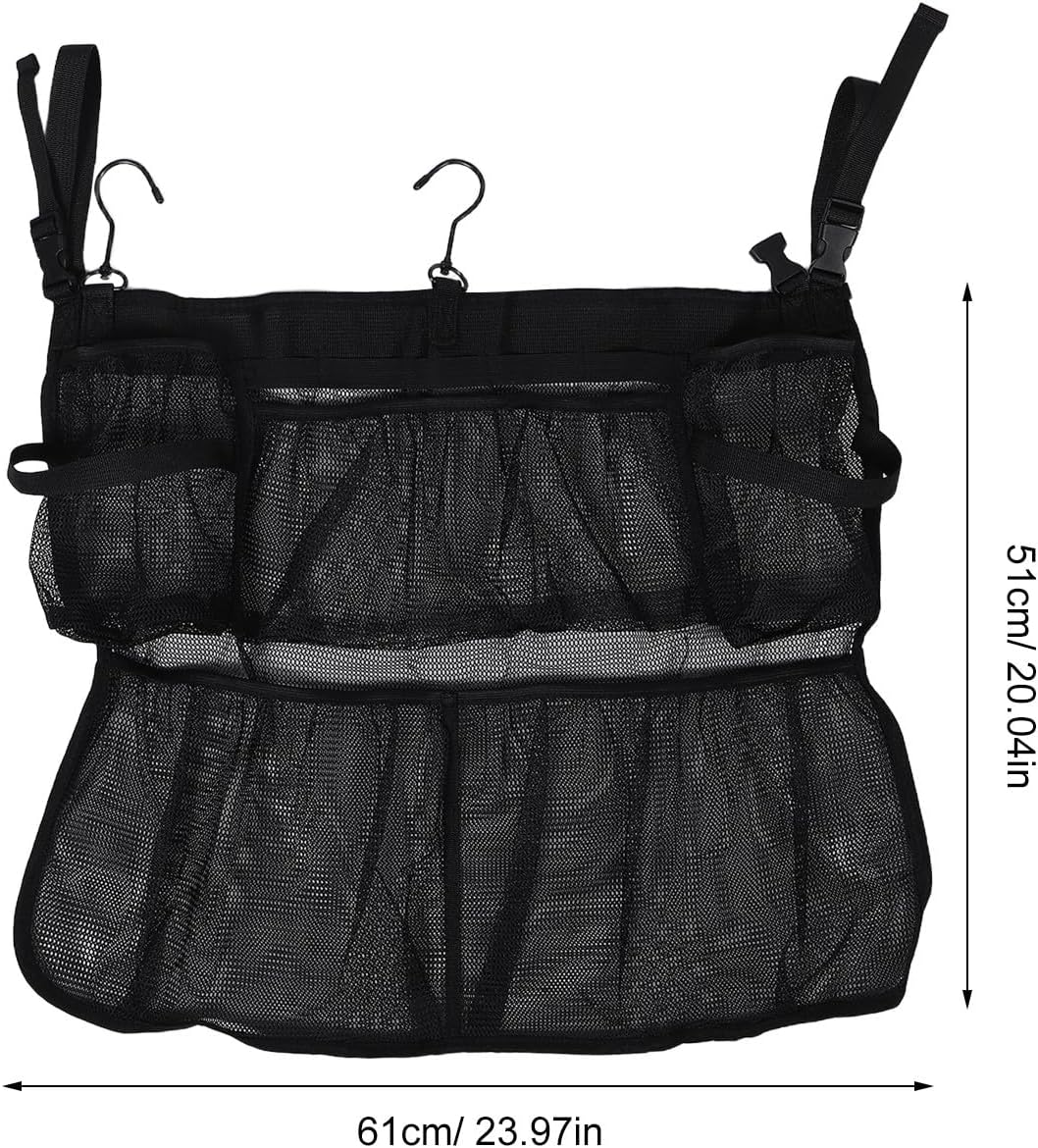 FUOYLOO Trampoline Shoes Bag: Mesh Pocket for Glasses/Water Bottle - Hanging Trampoline Poolside Sundries Holder for Pool Use, Fast Drying & Breathable Fabric, 24x20 Inch