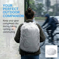 10-Pack Clear Backpack Rain Cover with Storage Box Waterproof Backpack Cover for Air Travel Hiking Camping Fits 15L-40L Bags Transparent Bag Cover Protector Outdoor Essentials