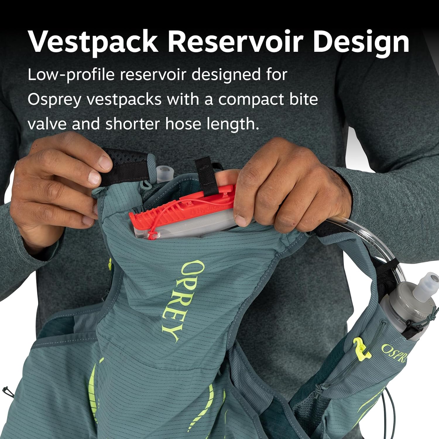 Osprey Hydraulics LS 1.5L Water Reservoir for Backpacks - Lightweight Hydration Bladder for Biking and Running Backpack Reservoir