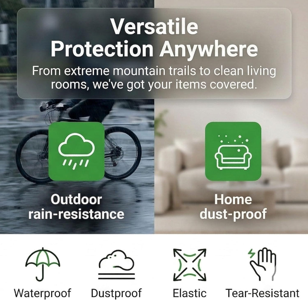 10-Pack Clear Backpack Rain Cover with Storage Box Waterproof Backpack Cover for Air Travel Hiking Camping Fits 15L-40L Bags Transparent Bag Cover Protector Outdoor Essentials