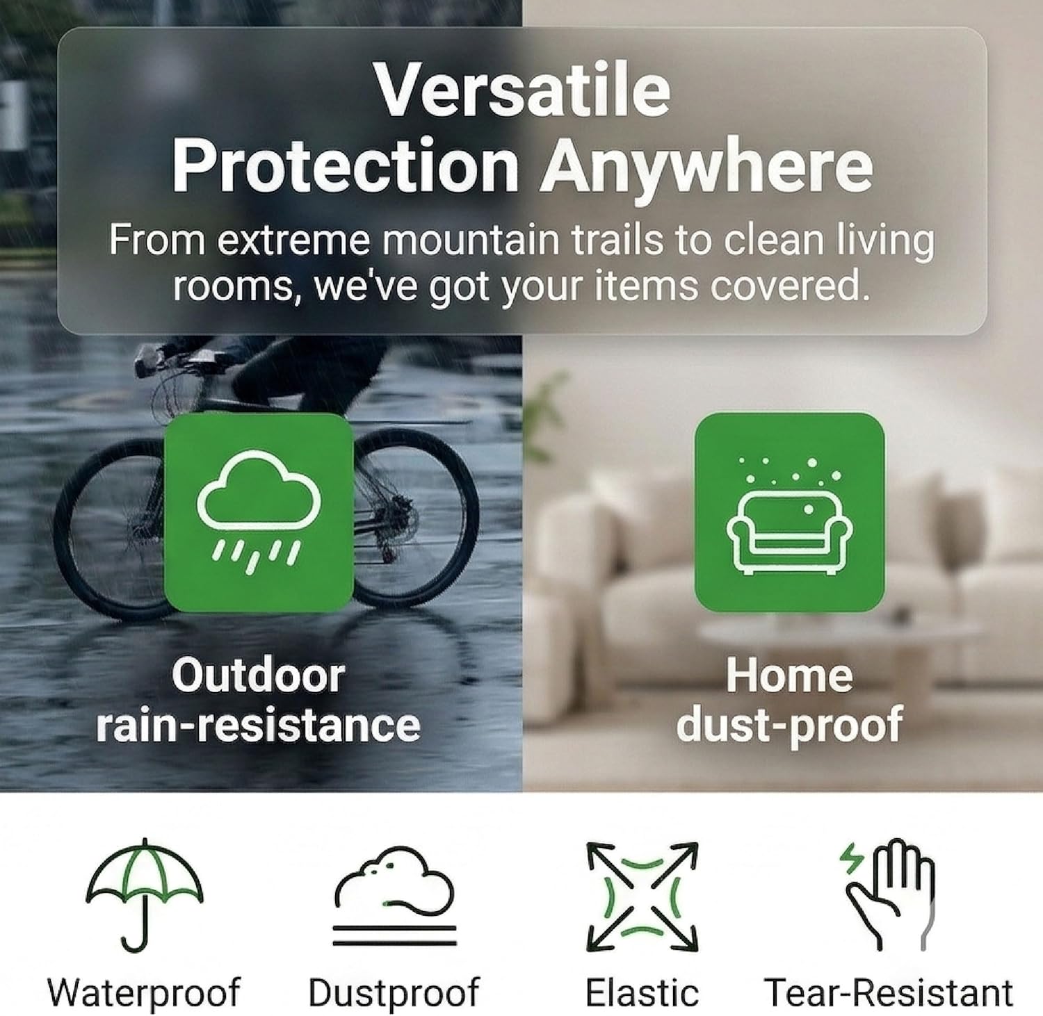 10-Pack Clear Backpack Rain Cover with Storage Box Waterproof Backpack Cover for Air Travel Hiking Camping Fits 15L-40L Bags Transparent Bag Cover Protector Outdoor Essentials