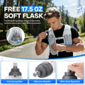Maelstrom Running Vest for Women Men,Adjustable & Lightweight Reflective Hydration Vest with 500ml Soft Flask , Running Backpack for Trail Race, Marathon, Hiking, Cycling Gray