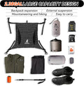 HIKEMAN Kangaroo Pocket Backpack – Large Capacity, Lightweight Breathable Mesh, External Storage Pocket, Waterproof, Adjustable Length, for Climbing, Hiking, Travel (Gray)