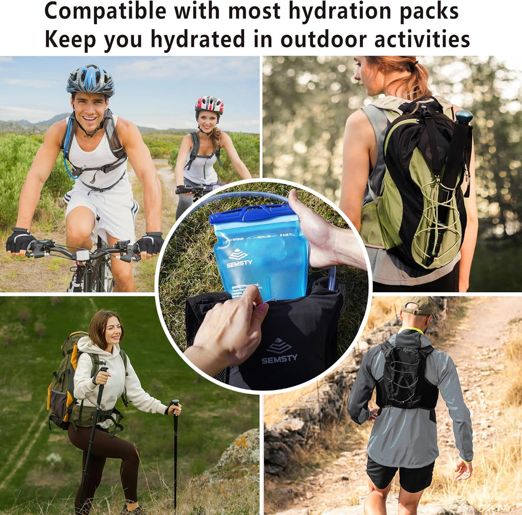 Hydration Bladder, 1.5L Water Bladder for Hiking Backpack, BPA-Free Leak Proof Water Reservoir Storage Bag, Water Pouch Hydration Pack for Hiking Cycling Running