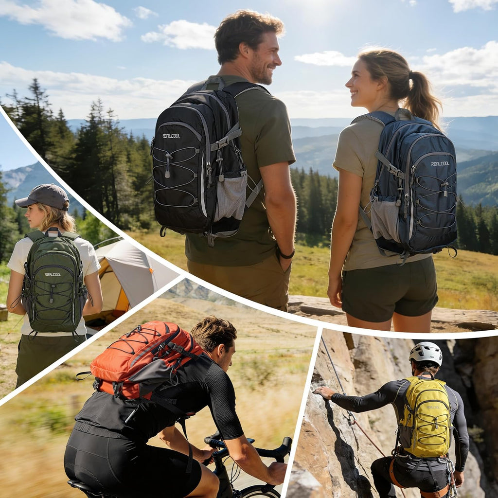 RealCool Hiking Backpack for Men Women,20L Lightweight Waterproof Travel Camping Backpack Hiking Daypack for Cycling Running,Blue 20L Blue