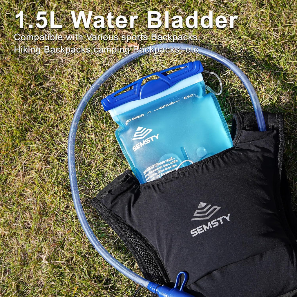 Hydration Bladder, 1.5L Water Bladder for Hiking Backpack, BPA-Free Leak Proof Water Reservoir Storage Bag, Water Pouch Hydration Pack for Hiking Cycling Running